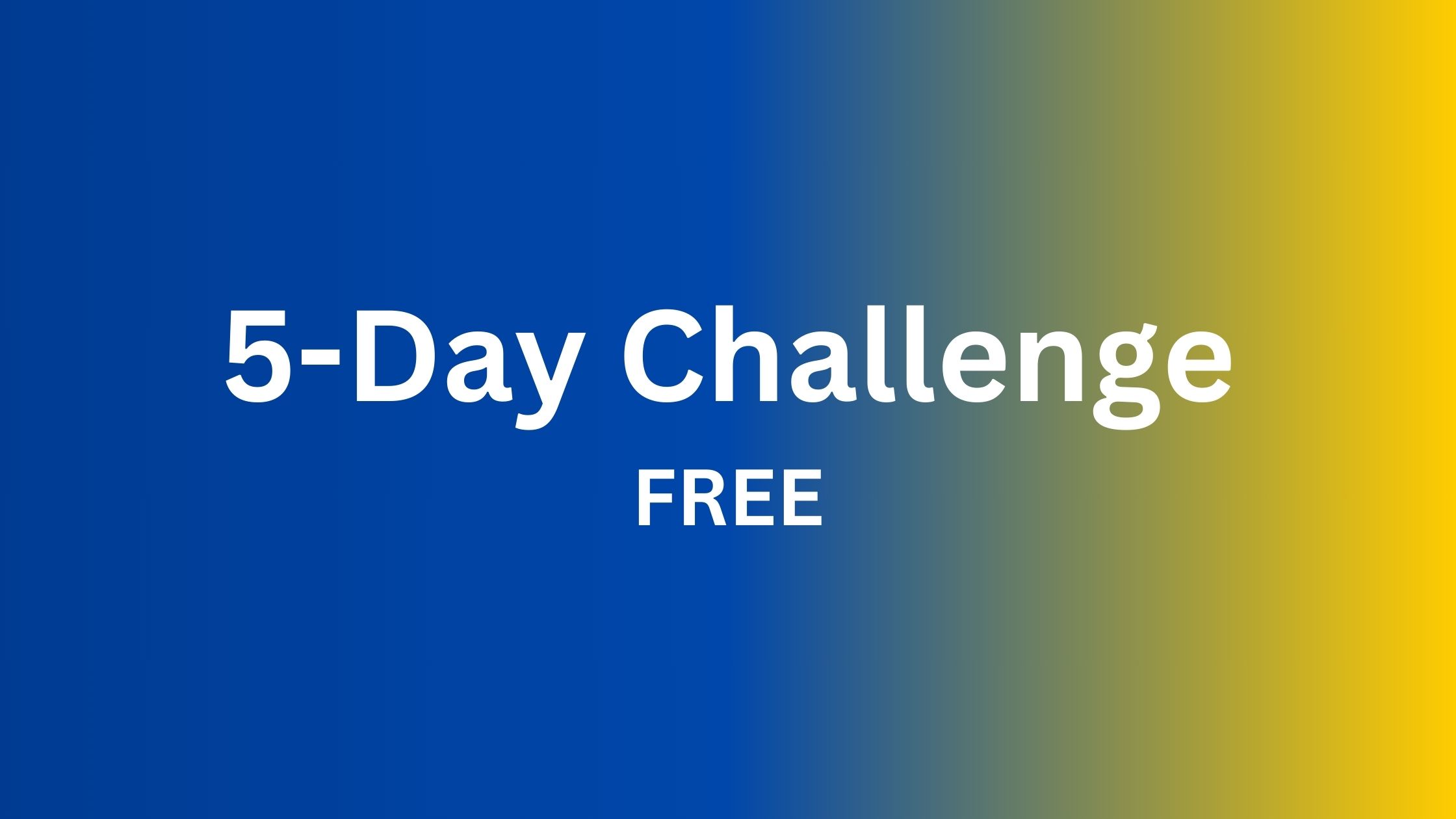 Market Activation 5-Day Challenge